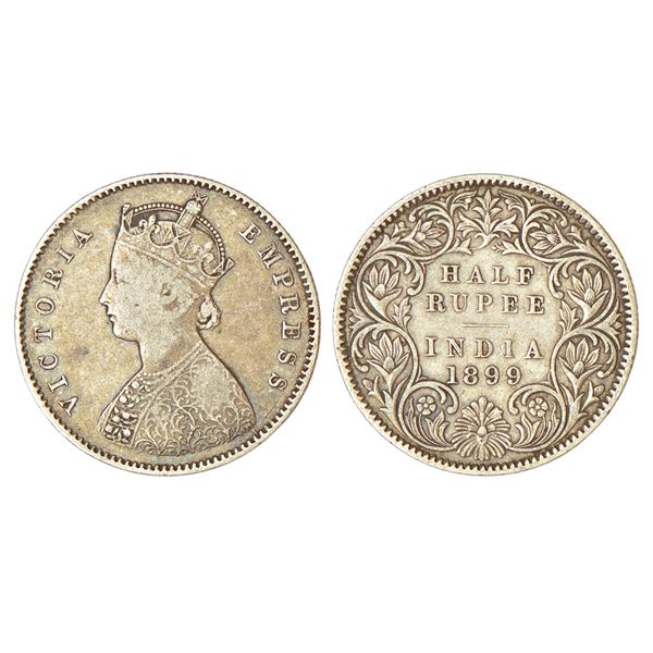 British India: Victoria Empress, silver ½ rupee, 1899, Calcutta mint, A/I/'C' incused, PR 282; GK 66