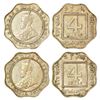Image 1 : British India: George V, cupro-nickel 4 annas (2), 1920, Bombay mint, dot, PR 878; GK 1104. (2 coins