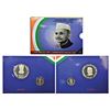Image 1 : Republic of India: 2004, Lal Bahadur Shastri Birth Centenary, Proof set of 2 coins, 100 rupees and 5