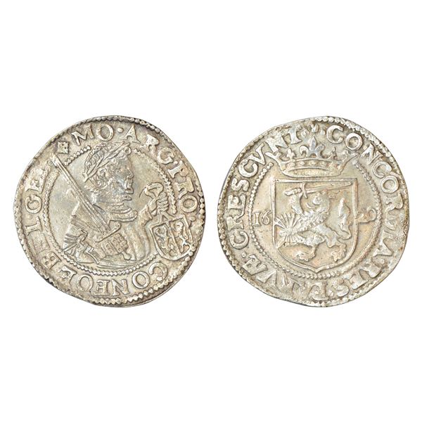 Foreign: Netherlands-Gelderland Province, silver rijksdaalder, 1620, Ornate cross mintmark, KM 16.1,