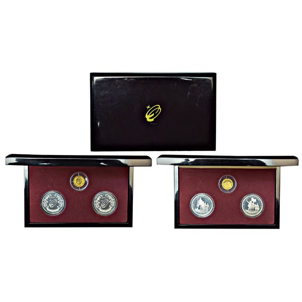 Miscellaneous: Indian Revolutionaries, private set of 3 coins, 1x gold, 3.09g; 2x silver, 31g and 30