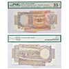 Image 1 : Paper Money: 50 rupees, misprint, Parliament series, ND (1997-2003), signed by Bimal Jalan, inset 'B