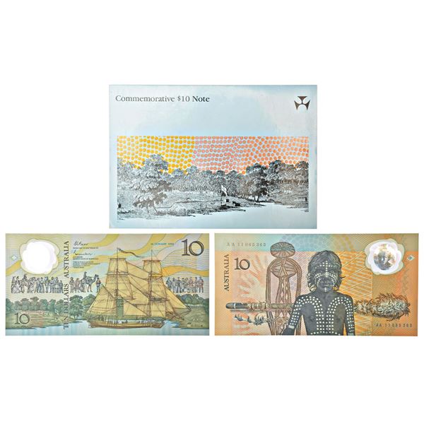 Paper Money: Australia, Reserve Bank of Australia, Commemorative Issue, 10 dollars, 26th January 198