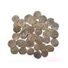 Image 1 : Large Lots: A group of 44 Kota Kula copper coins, stylized Shiva and Bull type, various symbols and