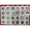 Image 1 : Large Lots: A group of 46 Victoria Queen silver rupee, all dated 1840, continuous legend, various mi