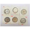 Image 1 : Large Lots: A group of 6 George V silver rupee, includes 1911 (3), 1921 and 1922 (2), Bombay mint. (
