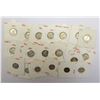 Image 1 : Large Lots: A group of 23 George V silver coins, includes 17x ¼ rupee and 6x 2 annas, Bombay and Cal