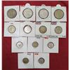 Image 1 : Large Lots: A group of 13 George VI silver and half silver coins, includes 4x rupee, 4x ½ rupee and