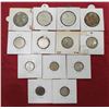 Image 2 : Large Lots: A group of 13 George VI silver and half silver coins, includes 4x rupee, 4x ½ rupee and