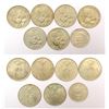 Image 1 : Large Lots: A group of 7 Republic of India silver 10 rupees, 1x 1969, Mahatma Gandhi and 6x 1972, 25