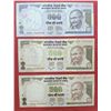 Image 7 : Large Lots: A group of 16 misprint notes, 1x George VI watermark paper, 2x 1 rupee, 1x 5 rupees, 1x