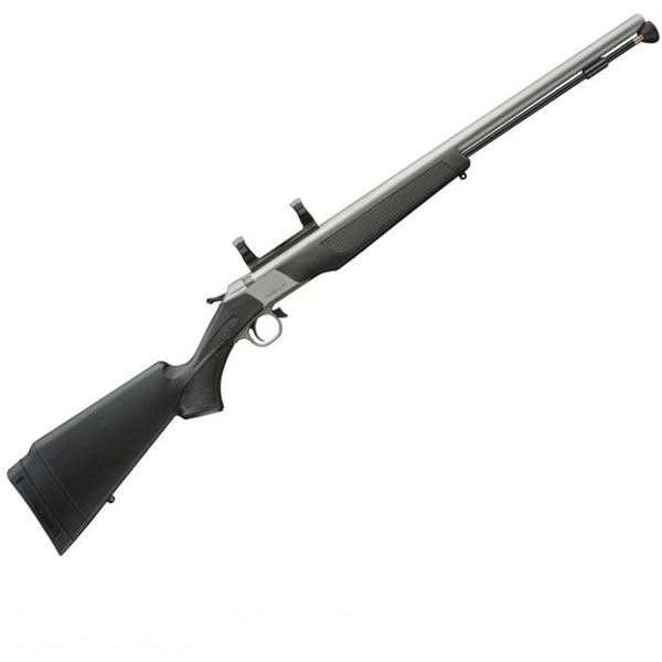 CVA Wolf V2 50 Cal Muzzleloader 24" Stainless Steel Black Synthetic & Scope Mount Sku PR2117SM