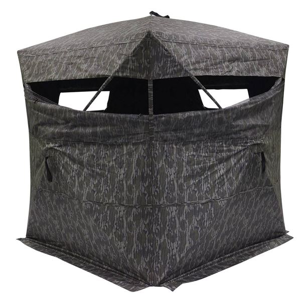 Rhino 150 3-Person Hunting Blind Mossy Oak Bottomland Camo w/ Bonus Chair Sku R150-MBL
