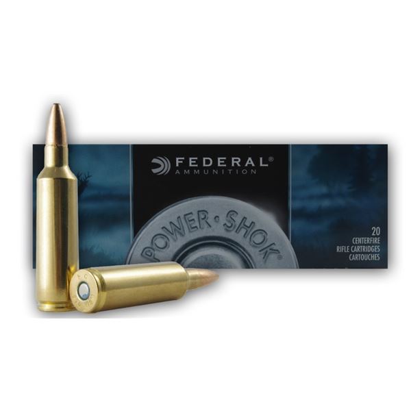 Federal Power-Shok 270 Win Short Mag  Soft Point 130 Grain (20 Rounds) Sku 270WSME
