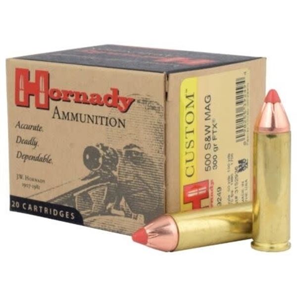 Hornady Custom .500 S&W 300 Grain FTX (20 Count) Sku 9249