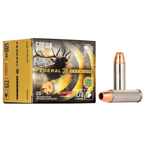 Federal Premium 500 S&W 275 Grain Barnes Expander (20 Rounds) Sku P500XB1