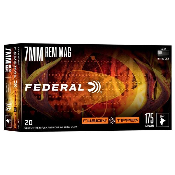 Federal Fusion Tipped 7mm Rem Mag 175 Grain (20 Rounds) Sku F7RTFS2