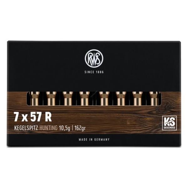 RWS Kegelspitz 7x57R 162 Grain (20 Round) Sku 2118548