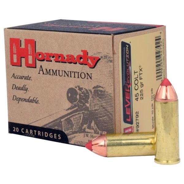 Hornady LEVERevolution 45 Colt 225 Grain FTX (20 Cartridges) Sku 92792