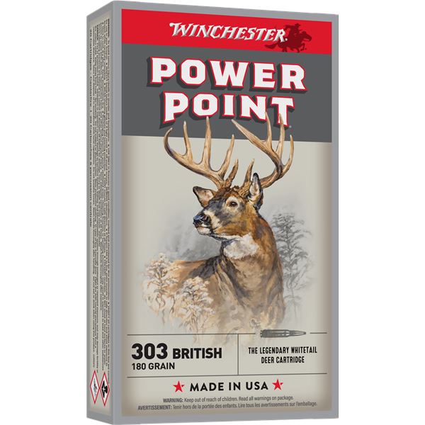 Winchester Super-X 303 British 180 Grain Power-Point (20 Rounds) Sku X303BJ