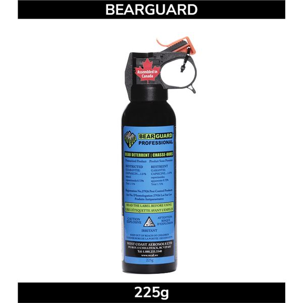 Defense Aerosols Bearguard Professional Bear Deterrent 225g Sku 225BRG