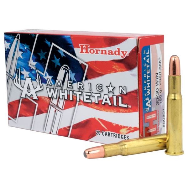 Hornady American Whitetail (20 Count) .30-30 Win 150 Grain InterLock Sku 80801