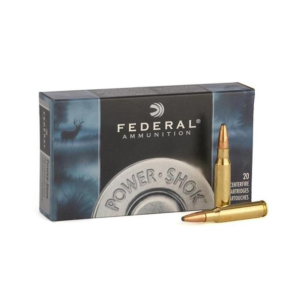 Federal Power-Shok 222 Rem Soft Point 50 Grain (20 Rounds) Sku 222A