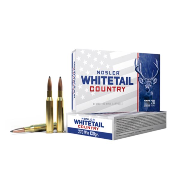 Nosler Whitetail Country 270 Win 130 Grain SBSP (20 Rounds) Sku NOS40110