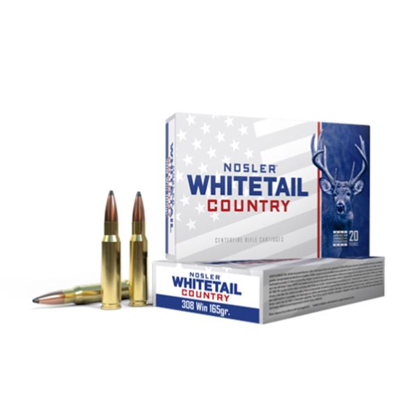 Nosler Whitetail Country 308 Win 165 Grain SBSP (20 Rounds) Sku 40120
