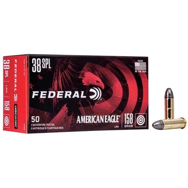 American Eagle 38 Special Lead Round Nose 158 Grain Sku AE38B