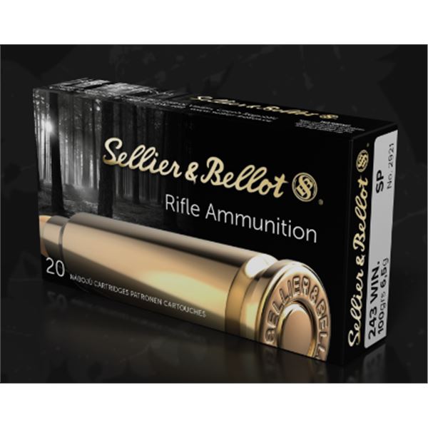 Sellier & Bellot 243 Win 100 Grain SP (20 Rounds) Sku 330810