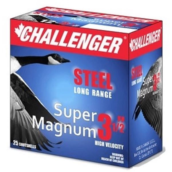 Challenger Super Mag 12 Gauge X 3.5" BBB 1 1/2 oz (25 Rounds) Sku 5020BBB