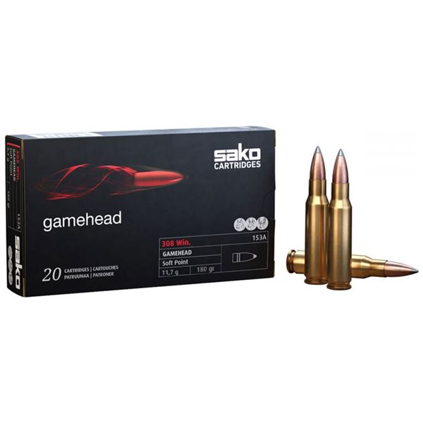Sako Gamehead 308 Win 180 Grain Soft Point  (20 Rounds) Sku C629153ASA10