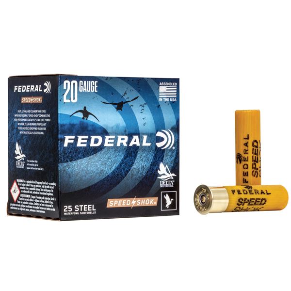 Federal Speed Shok 20 Gauge 3" 7/8 oz #3 Steel (25 Rounds) Sku WF2093