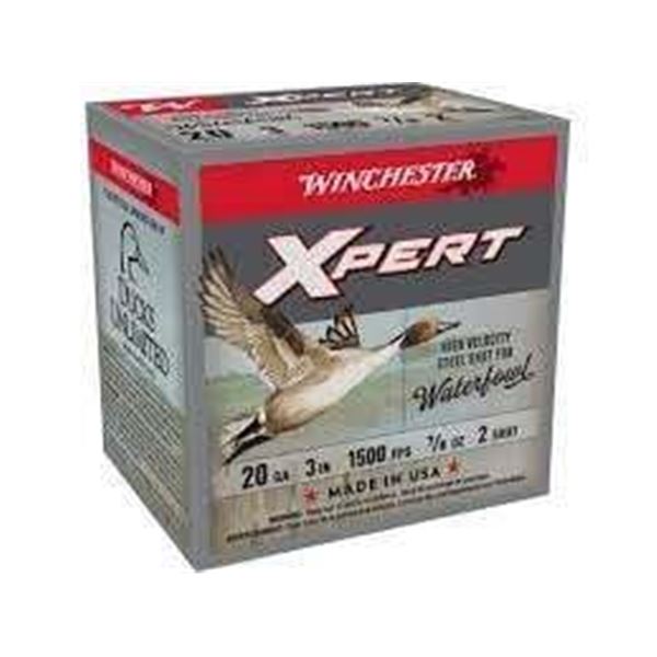 Winchester Xpert 20 Gauge 3" 7/8 oz #2 High Velocity Steel (25 Rounds) Sku WEX2032