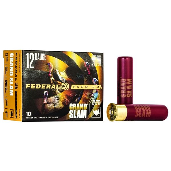 Federal Premium Grand Slam 12 Gauge 3 1/2" #4 Turkey (10 Rounds) Sku PFCX139F4
