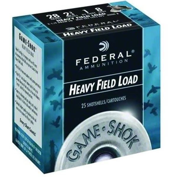 Federal Game Load 28 Gauge 2 3/4" #7.5 (25 Rounds) Sku H2897.5