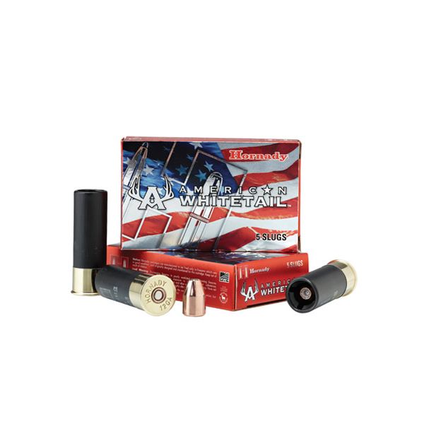Hornady American Whitetail 12 Gauge 2 3/4" 325 Grain Interlock Slug for Rifled Barrels (5 Rounds) Sk
