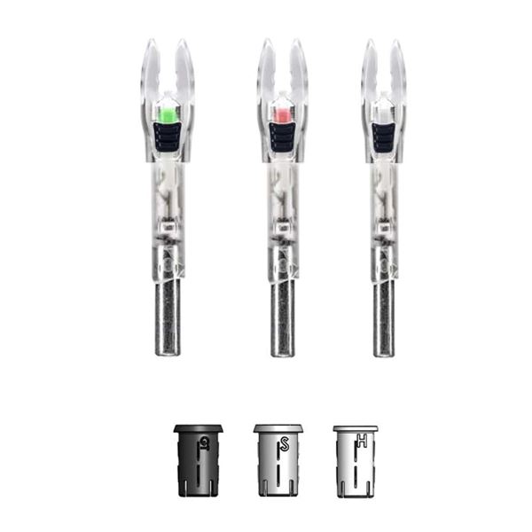 Nockturnal Shift Lighted Nocks Red/Green Strobing Universal Fit Sku NT-812