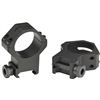 Image 1 : Weaver Tactical Picatinny 4 Hole 1" High Ring Matte Black Sku 99512