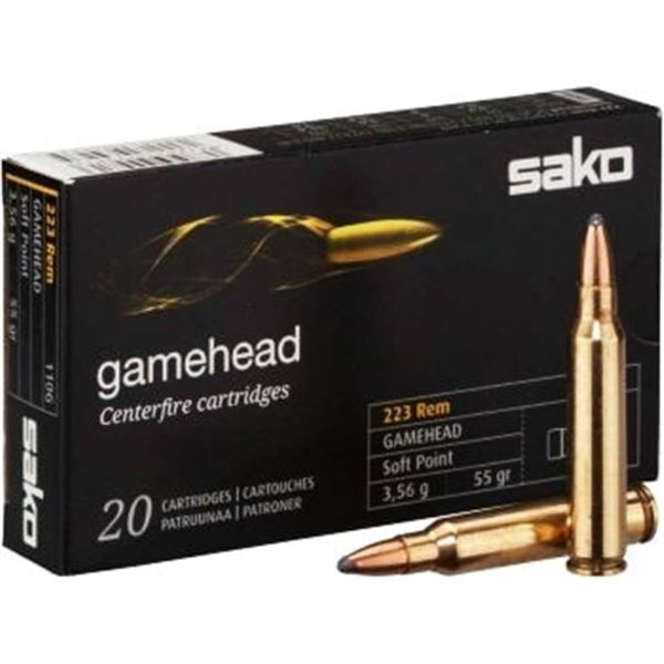 Sako Gamehead 223 Rem 50 Grain (20 Cartridges) Sku C61106GSA10