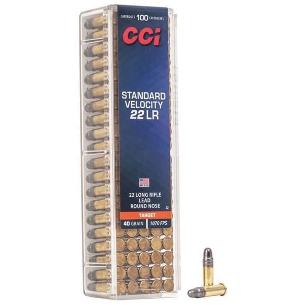 CCI Standard Velocity 22 LR 40 Grain Lead Round Nose (100 Rounds) Sku 32