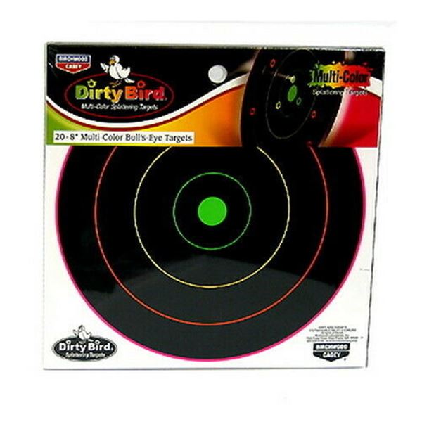 Birchwood Casey Dirty Bird 8" Multi-Colour Target (20-Pack) Sku BC-35820