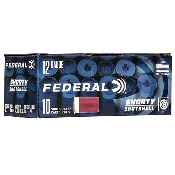 Federal Shorty Shotshell 12 Gauge 1 3/4" #8 Shot (10 Rounds) Sku SH1298