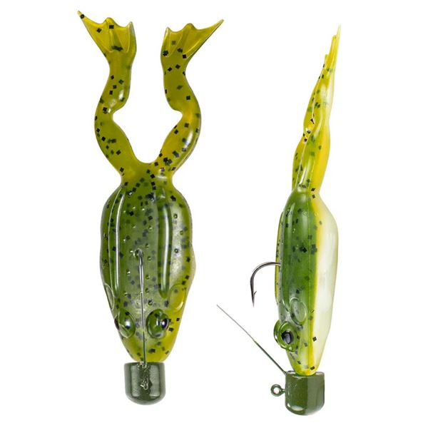 Lunkerhunt Pre-Rigged Finesse Frog 1/4" Watermelon Seed Pearl 3" Sku FF02