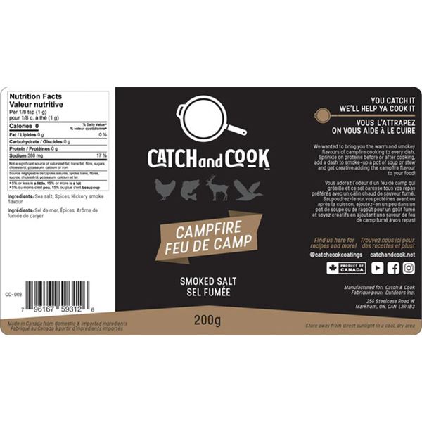 Catch and Cook Spices Campfire Smoked Salt Sku CC-003