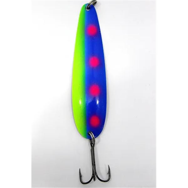 Great Lakes Spoons Silver/Trolling Series  Blueberry Muffin (4 Dot) 3-7/8" Sku S96-R