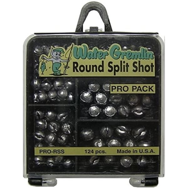 Water Gremlin Round Split Shot Pro Pack 124 Pieces Sku PRO-RSS