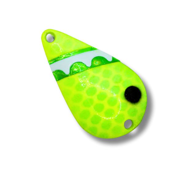 TNT Premium Lures Casting Spoon Radioactive Frog UV/Glow 1/4oz Sku PRA10135S