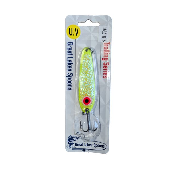 Great Lakes Spoons 3 1/4" Chartreuse Back Spoons Chartreuse Ice Sku CH5-S